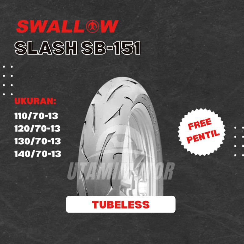 BAN MOTOR SWALLOW SLASH SB-151 RING 13 130/70-13 & 140/70-13 TUBELESS