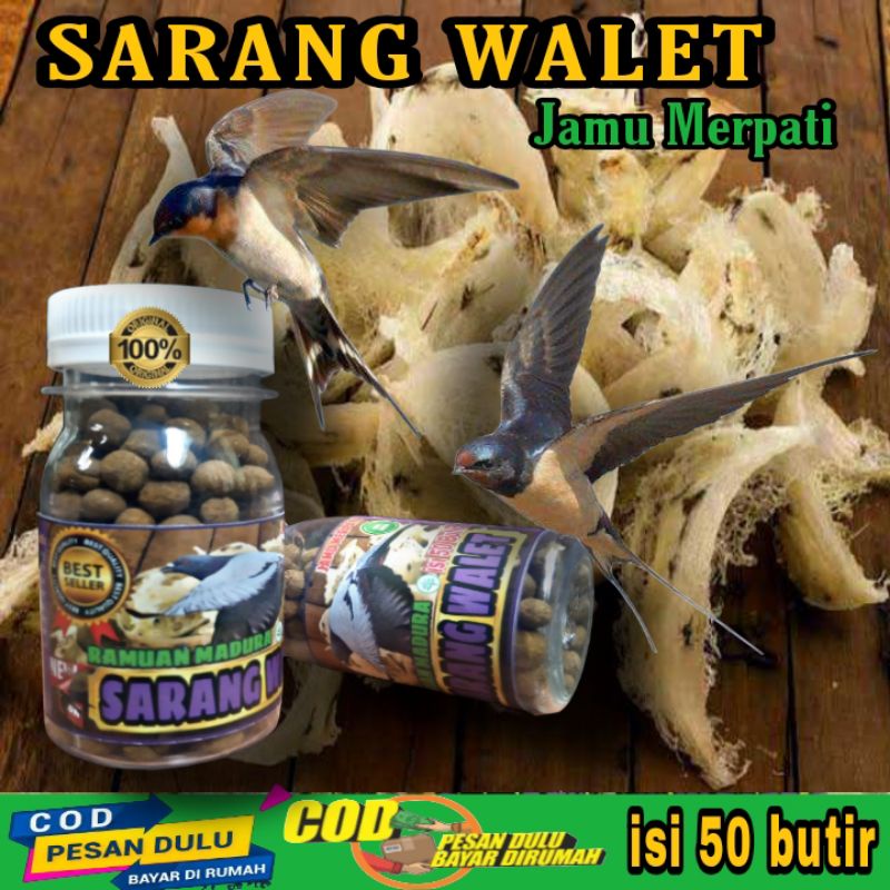 JAMU MERPATI SARANG WALET isi 120 butir klenceng jamu liur walet semua jenis merpati lomba raja spri