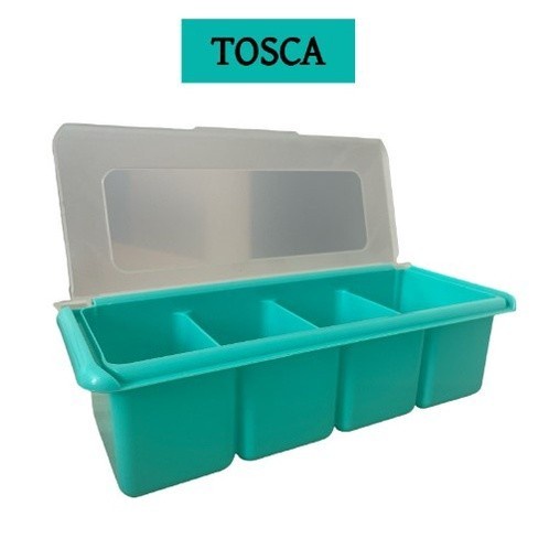 Tempat Bumbu isi 4 Sekat Model Persegi