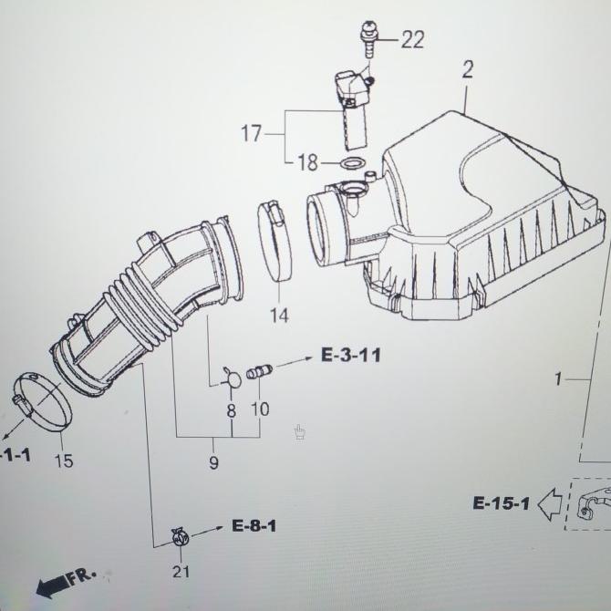 Hose Air Flow Selang Hawa Filter Udara Tube Honda Crv Gen3 2008 2400Cc