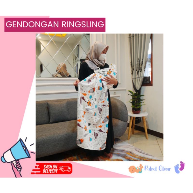 Gendongan Bayi Ring Sling Variasi