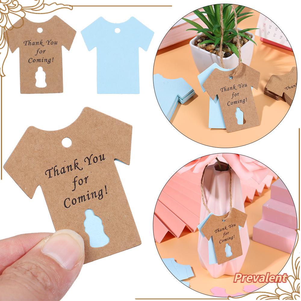 Preva 50PCS Tag Gantung Baby Shower Kado Pembaptisan Gender Reveal Packing Label