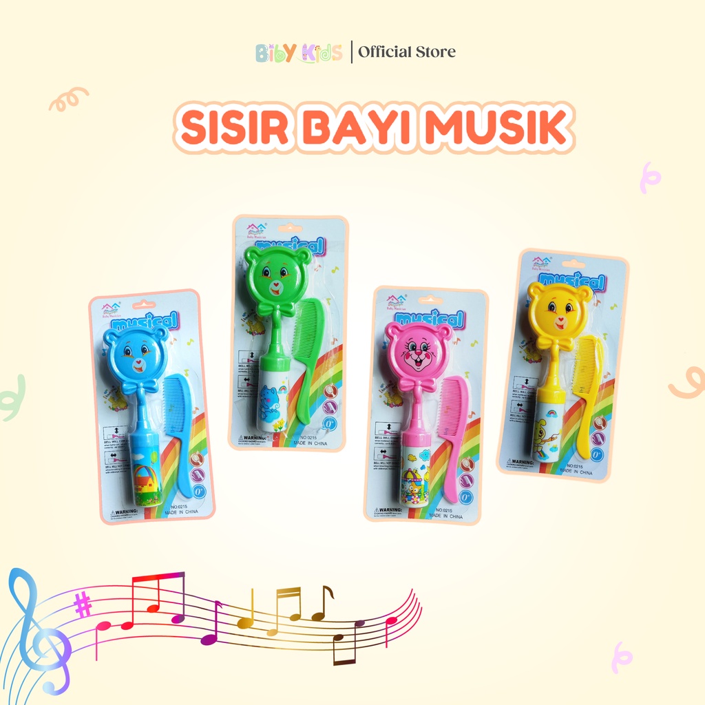 Sisir Bayi Bunyi Musik Perawatan Rambut Baby Perlengkapan Mandi Newborn Anak Murah