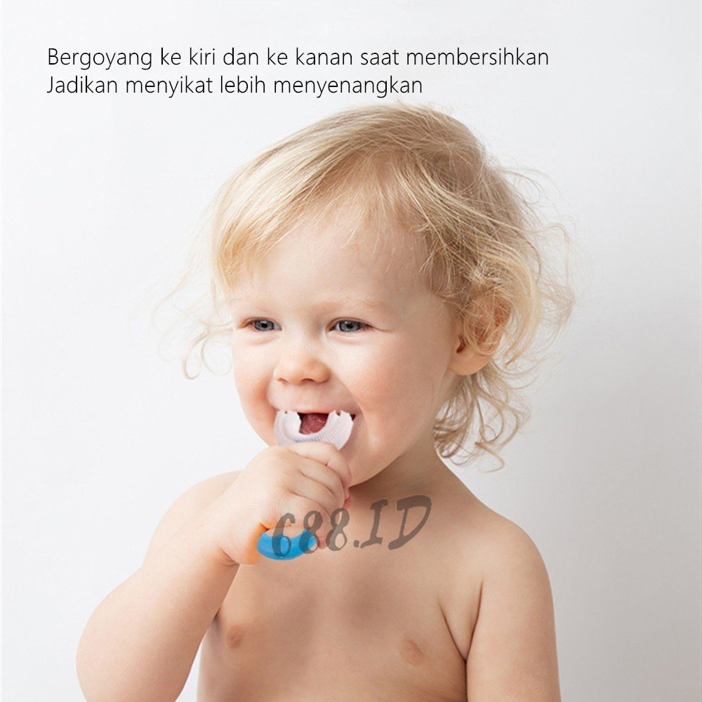 Sikat Gigi Anak Bayi 2-6 tahun Bentuk U Bahan Silikon Training Toothbrush Tooth Brush Baby Silicon type U PR 23