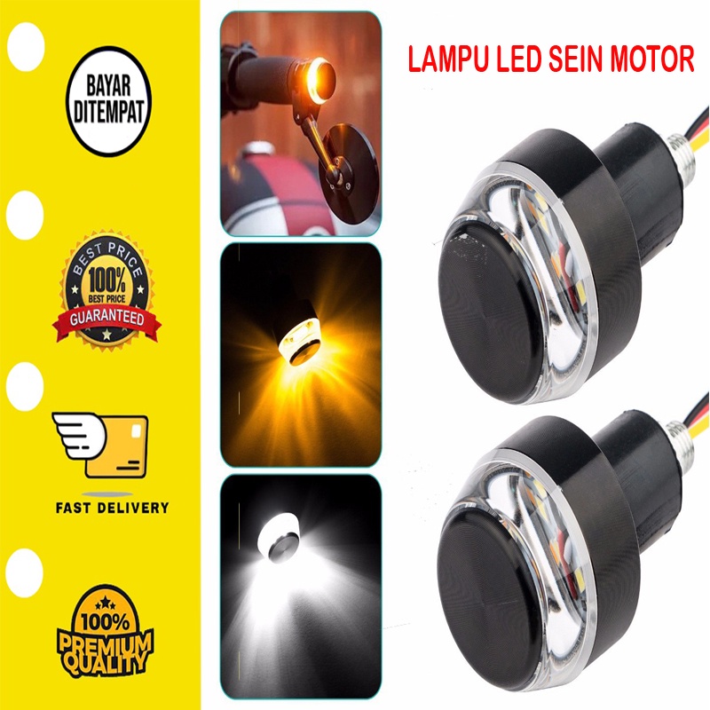 [BISA COD] 2 Pcs Lampu LED jalu stang motor 2 Lampu Sein Stang Motor Waterproof Lampu Motor Led