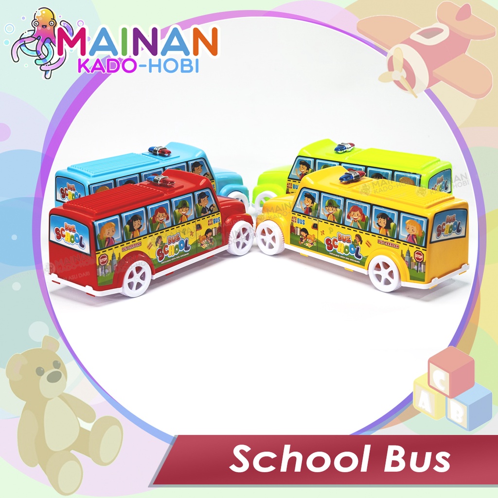 MAINAN ANAK EDUKASI DIECAST CAR MINIATUR BIS SEKOLAH SCHOOL BUS