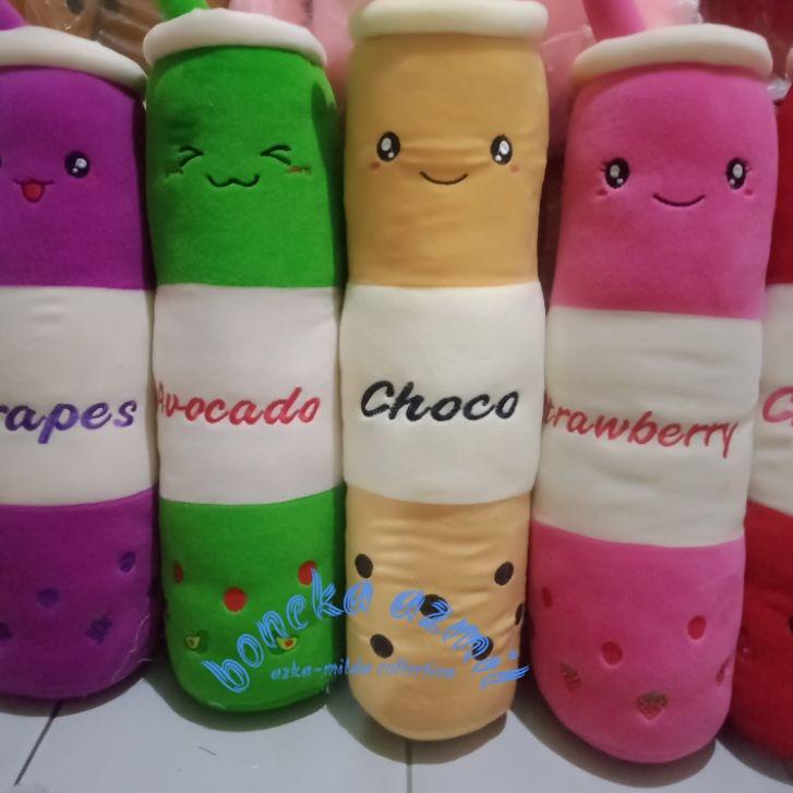 Boneka guling boba bubble milk tea