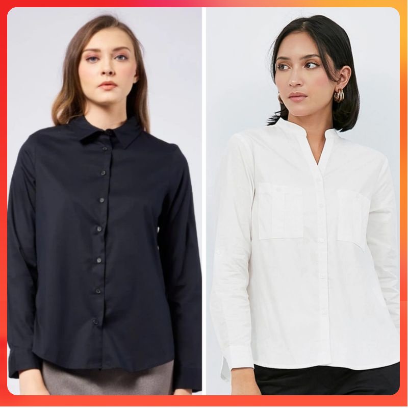 THE EXECUTIVE KEMEJA BLOUSE WANITA HITAM PUTIH
