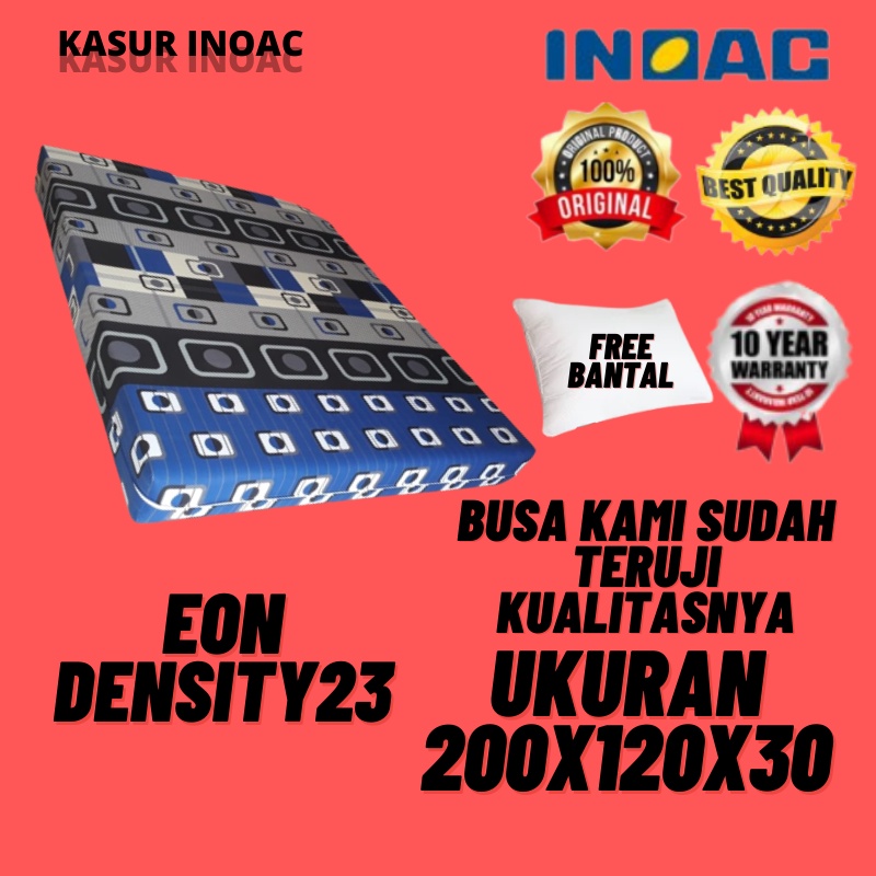 Inoac Kasur Busa Anti Kempes D23 200x120x30 Tebal 30Cm Garansi 10 Tahun