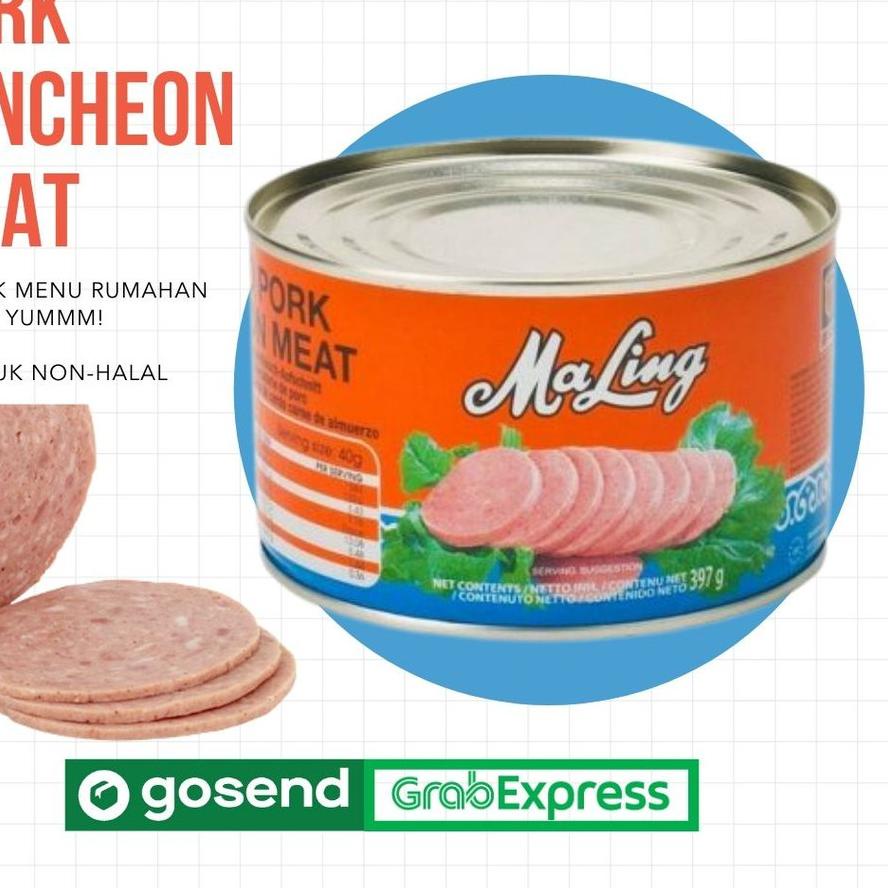 

Terbaru! Ma Ling Luncheon Pork 397 gr TTS Canned / Daging Ham Babi Maling / OPEN RESELLER / SIAP KIRIM 이