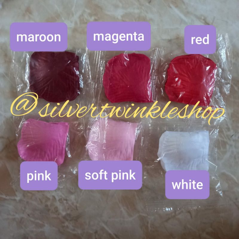 Kelopak bunga 100 helai pc mawar dekorasi propose lamaran tabur flower bridal shower rose petal rose