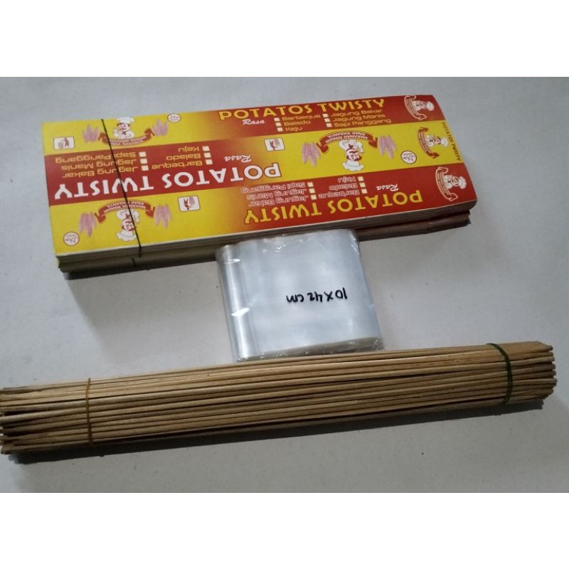

Tusuk,Plastik dan kertas kentang potatos/kentang ulir