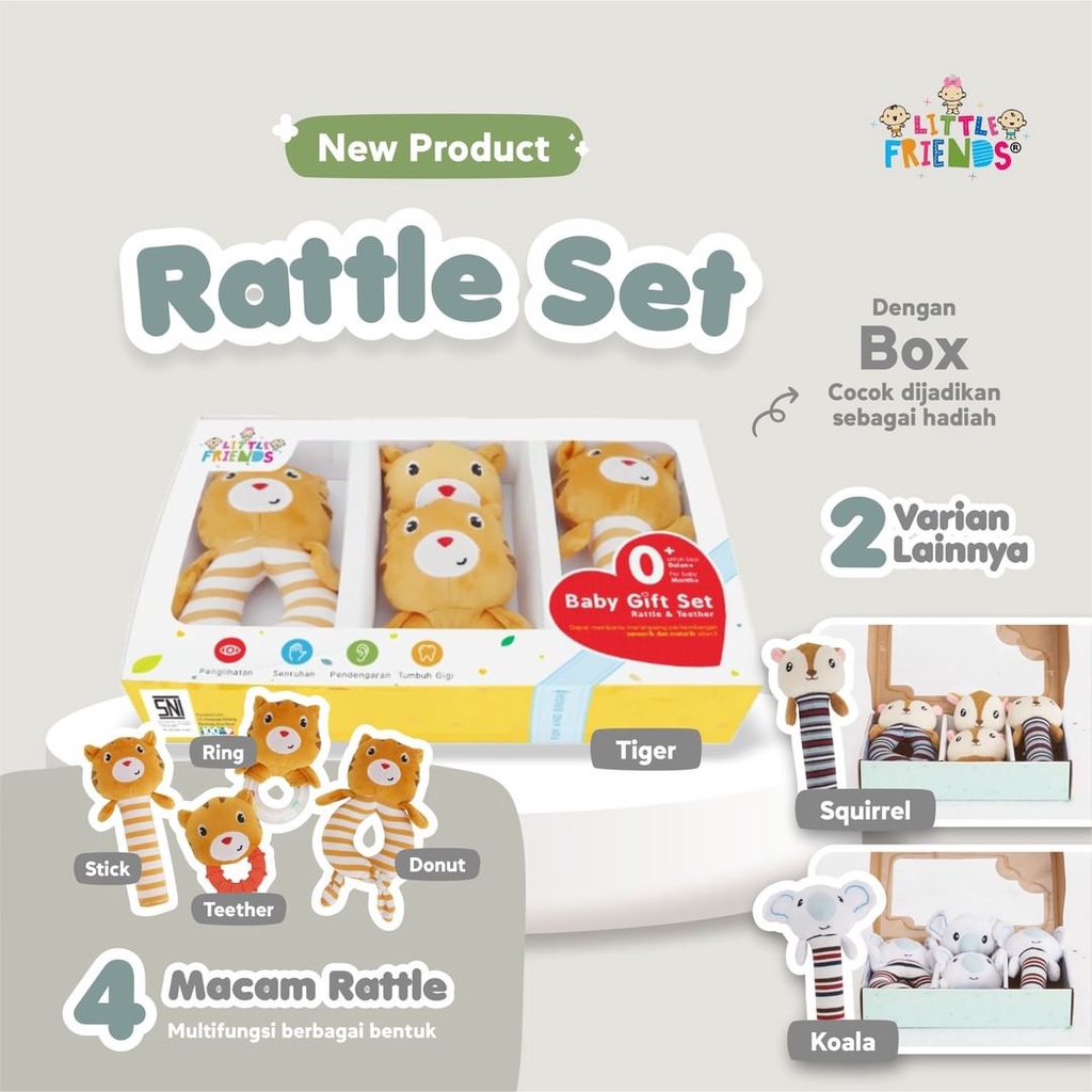 Rattle Toys Set Little Friends - LFR6010