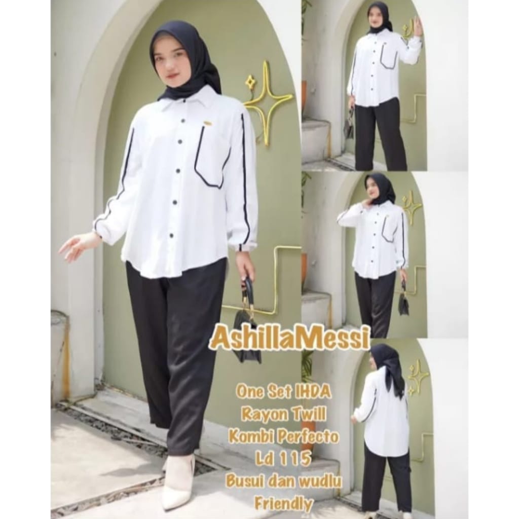 SET ASHILLAMESSI / SETELAN CRINKLE KOMBINASI / SETELAN CRINKLE AIRFLOW TERBARU / TONNI DJAYA