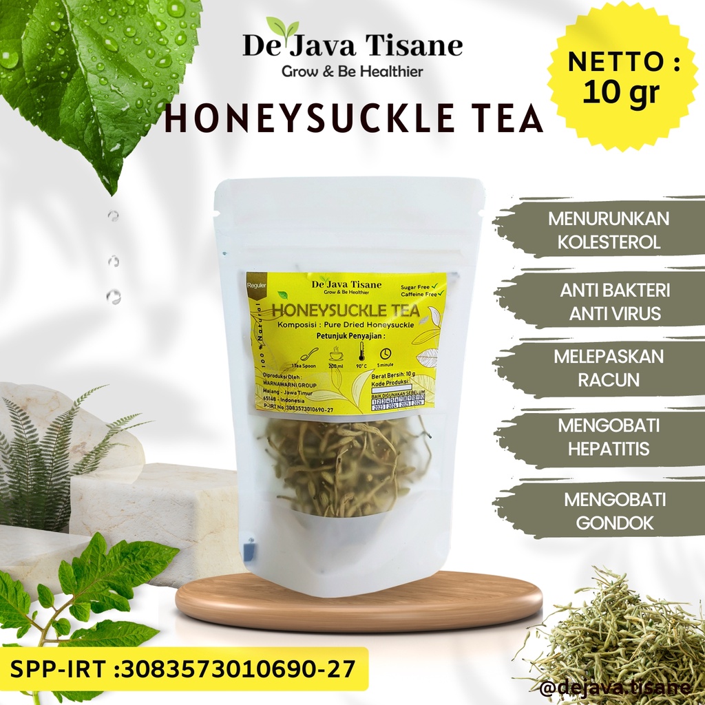 

Honeysuckle Tea 10 - 50 gr Teh Bunga Jin Yin Hua Kering Teh Untuk Detox melepaskan Racun Dalam Tubuh