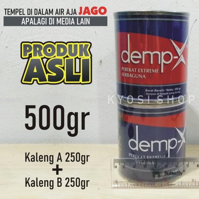 

Lem Perekat Extreme Serbaguna DEMPX 500gr Kering dan Basah Dalam Air