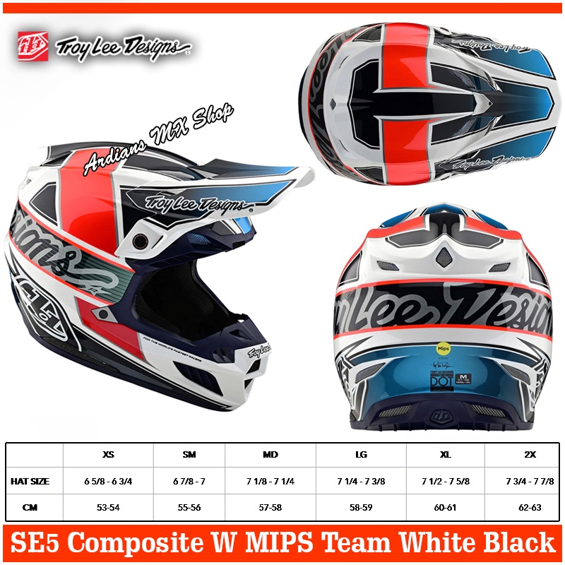 TLD - SE5 COMPOSITE W/MIPS HELMET - TEAM WHITE BLACK - HELM - TRAIL CROSS TRABAS GRASSTRACK ENDURO