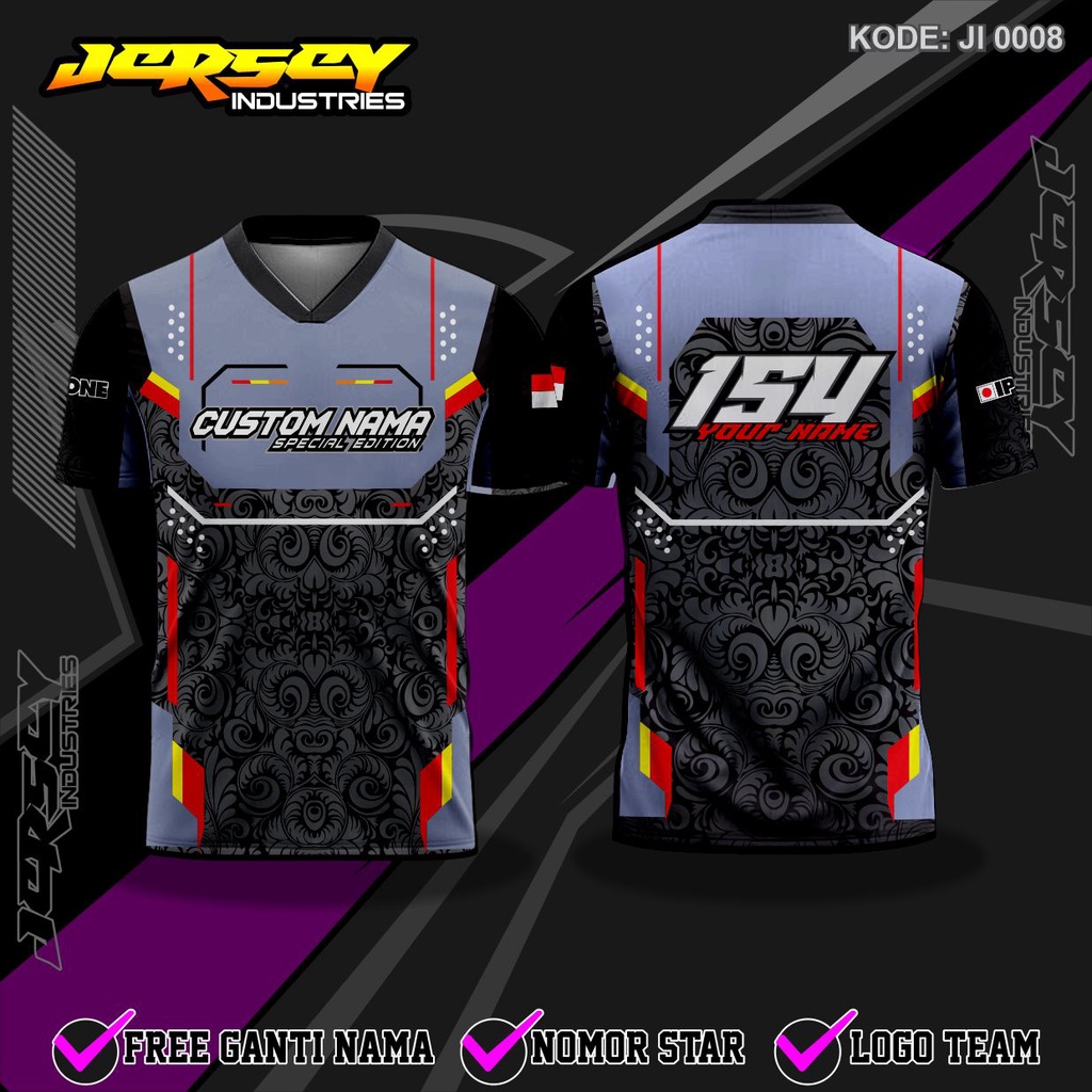 Jual [COD] Jersey Racing Desain Keren, Kaos Jersey Offroad, Bisa Custom