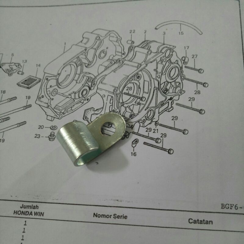 kleman kabel koil selang karburator Honda win grand Supra Honda s90 z90