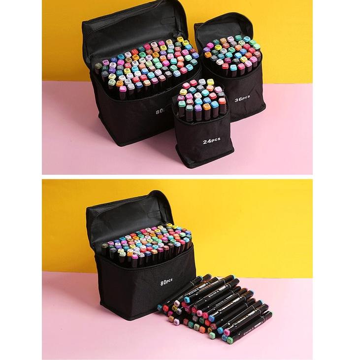 

[Y-V8V][♥☞] WE TouchFive 24/36/48/60/80 Warna Sketsa Spidol Umum General Marker Set Animation Markers / Twin Market Set Spidol bisa cod