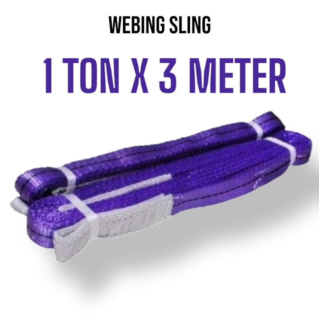 WEBBING SLING BELT 1 TON X 3 METER - LIFTING STRAP TALI PENGAMAN