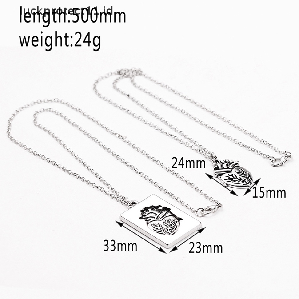 /Fashion Hot// Fashion// 2pcs/set Fashion Puzzle Pasangan Anatomi Jantung Kalung Liontin Valen Hadiah.