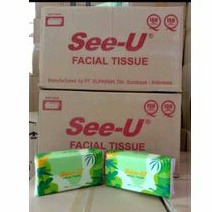 Tissue Tisu See-U Facial Wajah 200 Sheet 2ply See U Dus Isi 40 pc