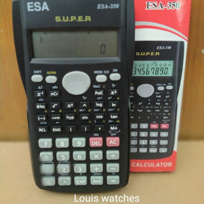 

TERBAIK KALKULATOR SCIENTIFIC ESA 350 SIN COS TG