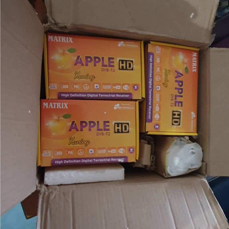 STB MATRIX APPLE DVBT2 KUNING & SILVER