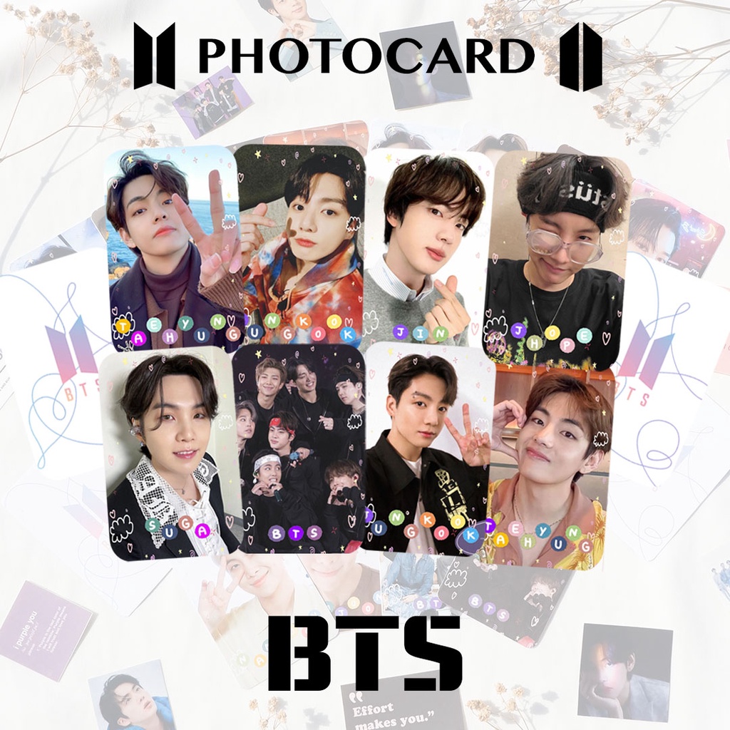 (READY STOCK) B.T.S/BANGTAN/ARMY/PHOTOCARD DECO CUTE FULL MEMBER/JUNGKOOK/V/JHOPE/RM/SUGA/JIMIN