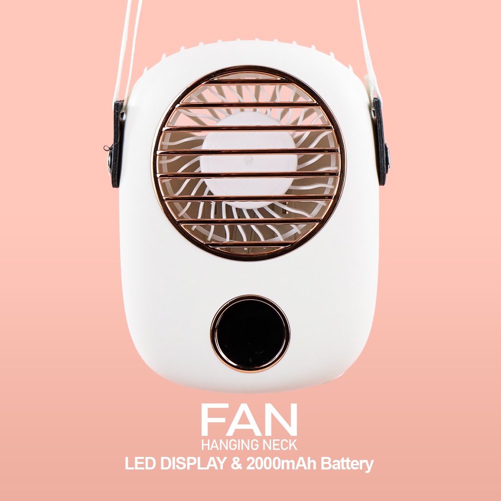 CATLION Kipas Angin Portable Model Kalung Leher Neck Fan 2000mAh - F9