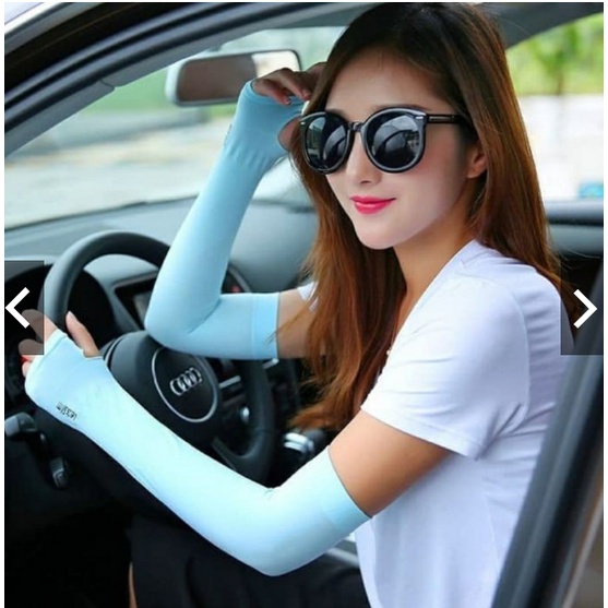 sarung lengan panjang manset arm sleeve fingerless handsock panjang
