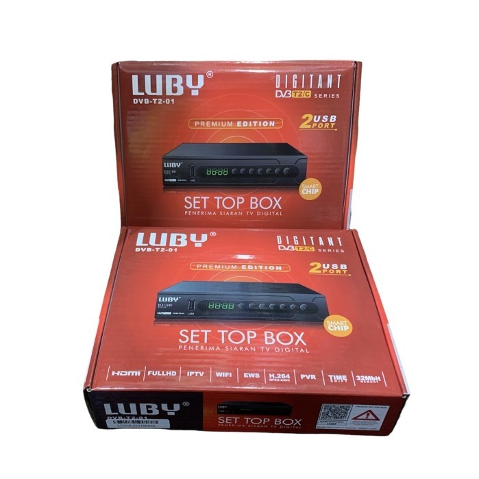 SET TOP BOX LUBY DVB T2 01 PENERIMA SIARAN TV DIGITAL DV3 T2 /STB LUBY KOMPLIT