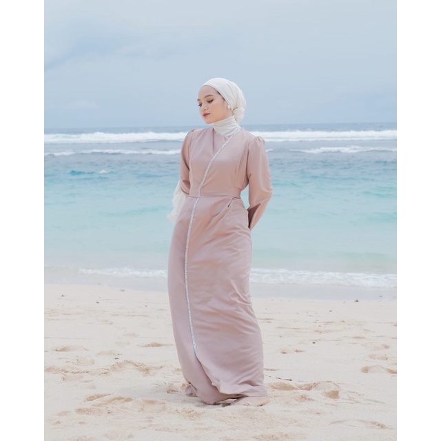 Meriam List Dress Ld 98/Dress Sage/Dress Pesta/Dress Pengajian/Dress Bridesmaid/Dress Lebaran