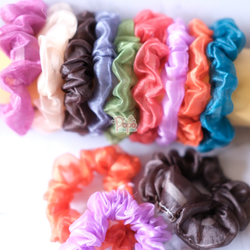 2pcs KARET RAMBUT / KARET IKAT RAMBUT WANITA/ANAK PEREMPUAN WARNA POLOS