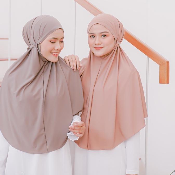 COD✔️Jilbab Bergo Instan Jersey Tali Tanpa Pet|KD1