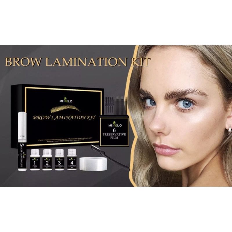 Eyebrow Lamination KIT MILO &amp; eyelash lift set eyebrow ANTI GAGAL  lift kit DIY Brow Perm  Browlamination