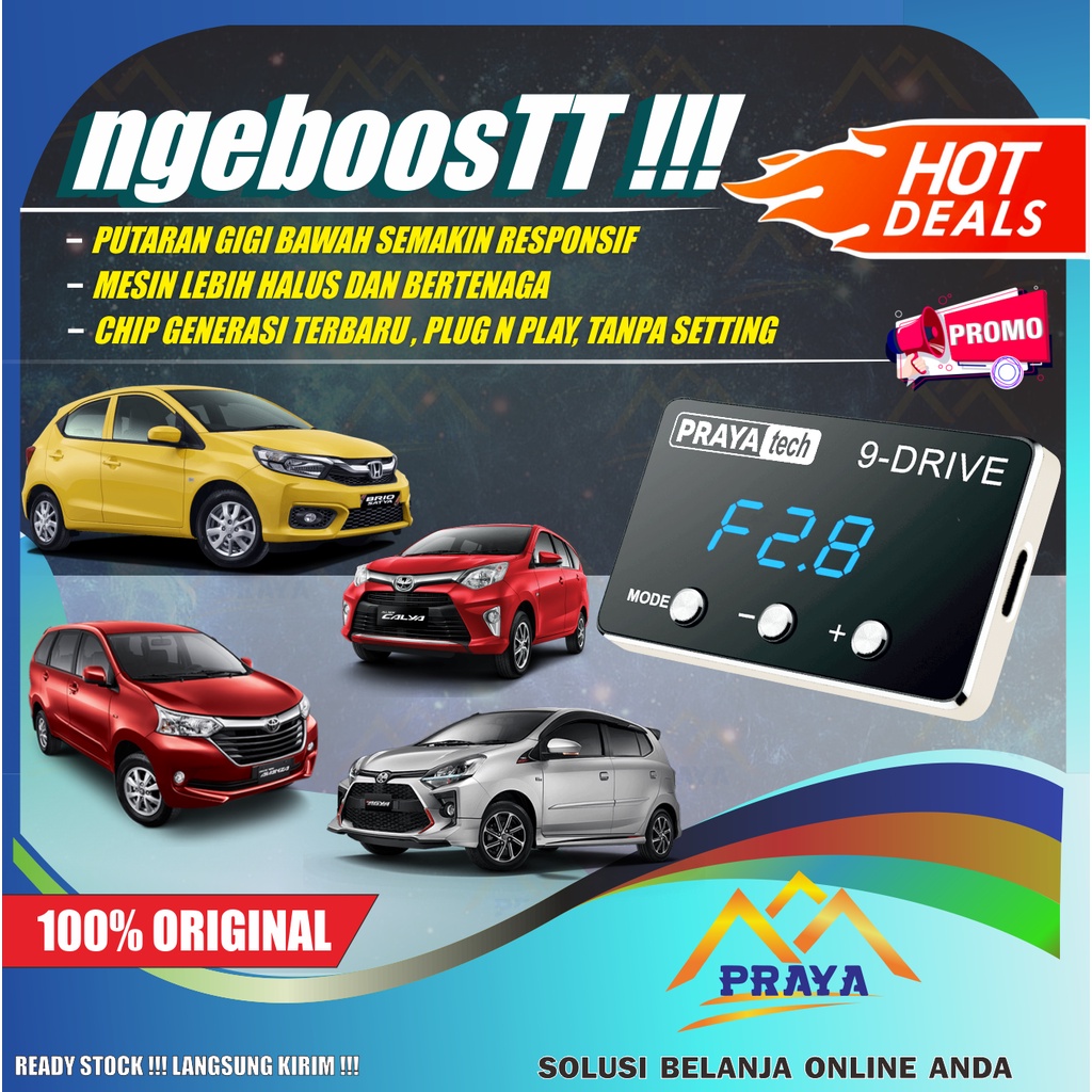 9 drive Piggyback Remap Ecu  Brio AVANZA CALYA AYLA SIGRA AGYA CRZ BRV MOBILIO XENIA RUSH TERIOS ALPHARD WRV DATSUN GO GRAND VITARA SX4 S-CROSS SWIFT  VELLFIRE YARIS VELOZ SIENTA kijang innova fortuner xpander pajero new 9drive Piggy back