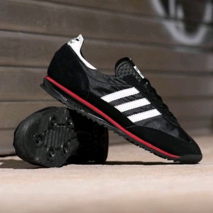 ADIDAS SL 72 BLACK WHITE RED SOLE BLACK