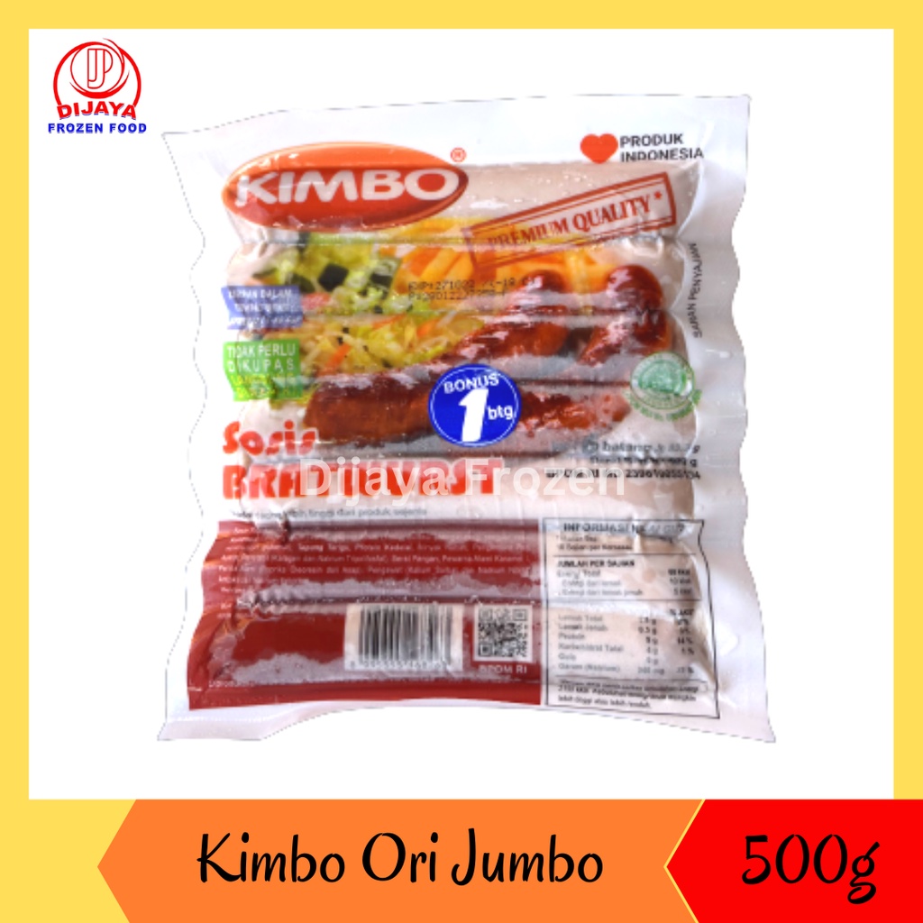 

Kimbo Sosis Jumbo Original 500gr