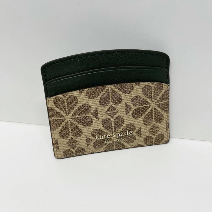 

:::::::] DOMPET CARD HOLDER KS SPADE COATED CANVAS CARD HOLDER NATURAL MULTI