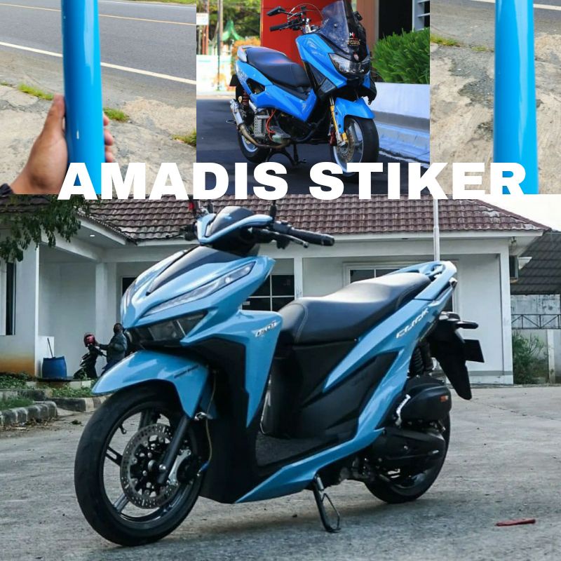 Stiker Skotlet Biru Muda / Ice blue glossy Skotlet moto Warna biru langit