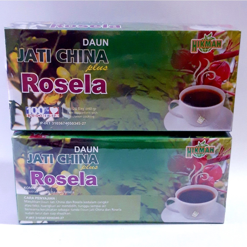 Teh Celup Jati China Plus Rosela Teh Herbal Jati Cina Plus Rosella