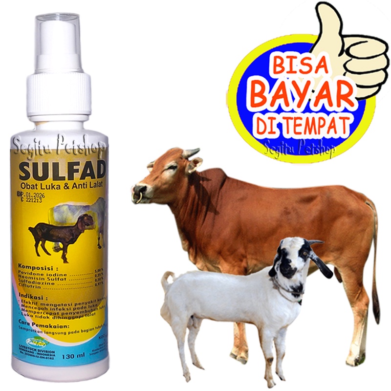 Obat Sapi Kambing Sulfadex Spray Penghilang Borok Koreng Gudik Anti Lalat