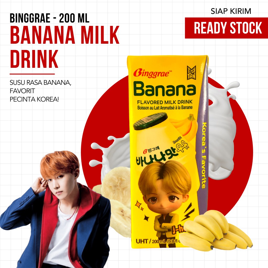Banana Milk Drink / Susu Rasa Pisang - Binggrae 200 ml