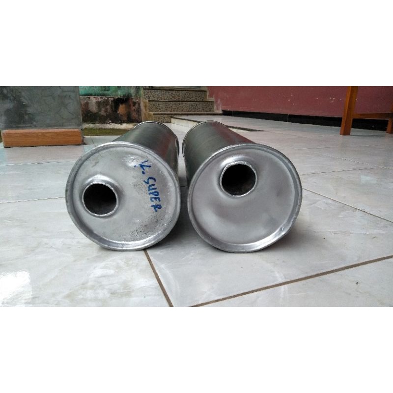 Tabung tengah kendangan knalpot standar mobil kijang super