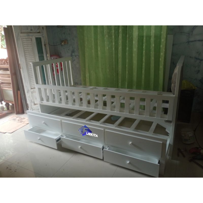 Box Bayi Divan Bayi Jok Sorong Kayu