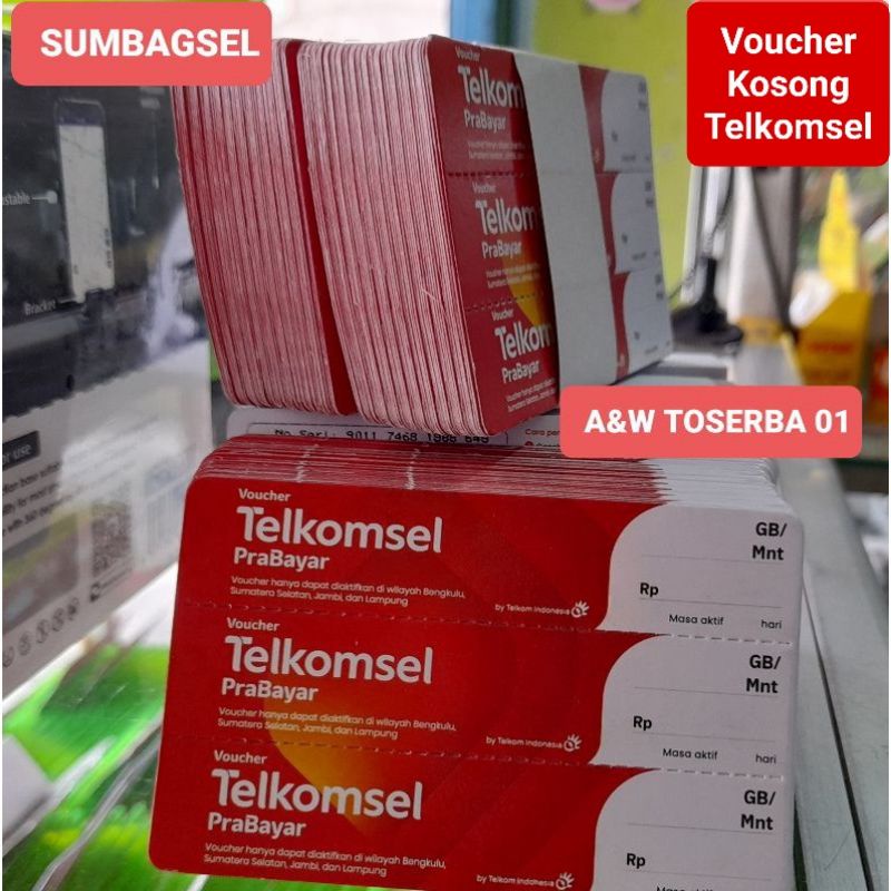 Voucer vocer kosong zero Telkomsel Sumbagsel