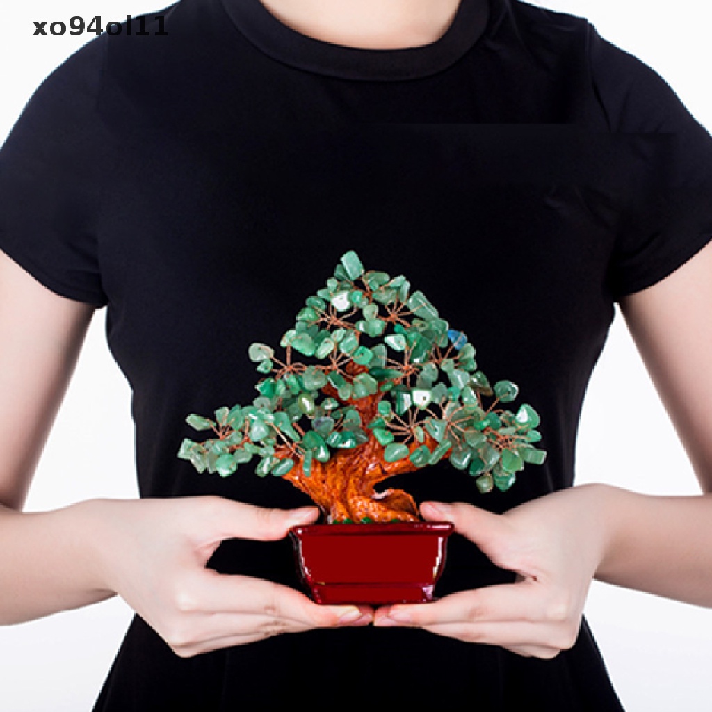 Xo Pohon Uang Kristal Pohon Keberuntungan Lucky Tree Meja Lemari Anggur Craft Dekorasi OL