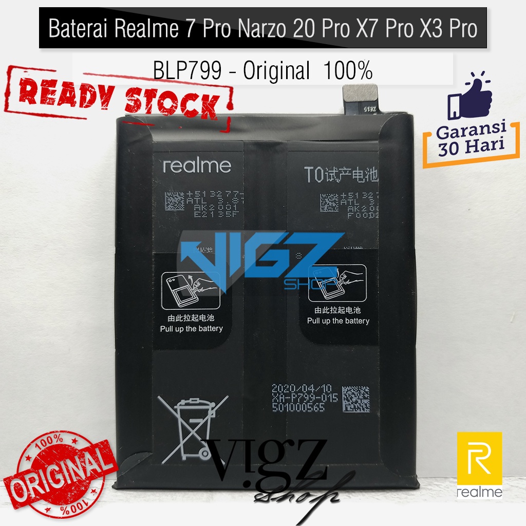 Baterai Realme 7 Pro Narzo 20 Pro X7 Pro X3 Pro BLP799 Original